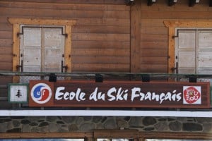 ESF Banner - skiing lesson in village chatel in france