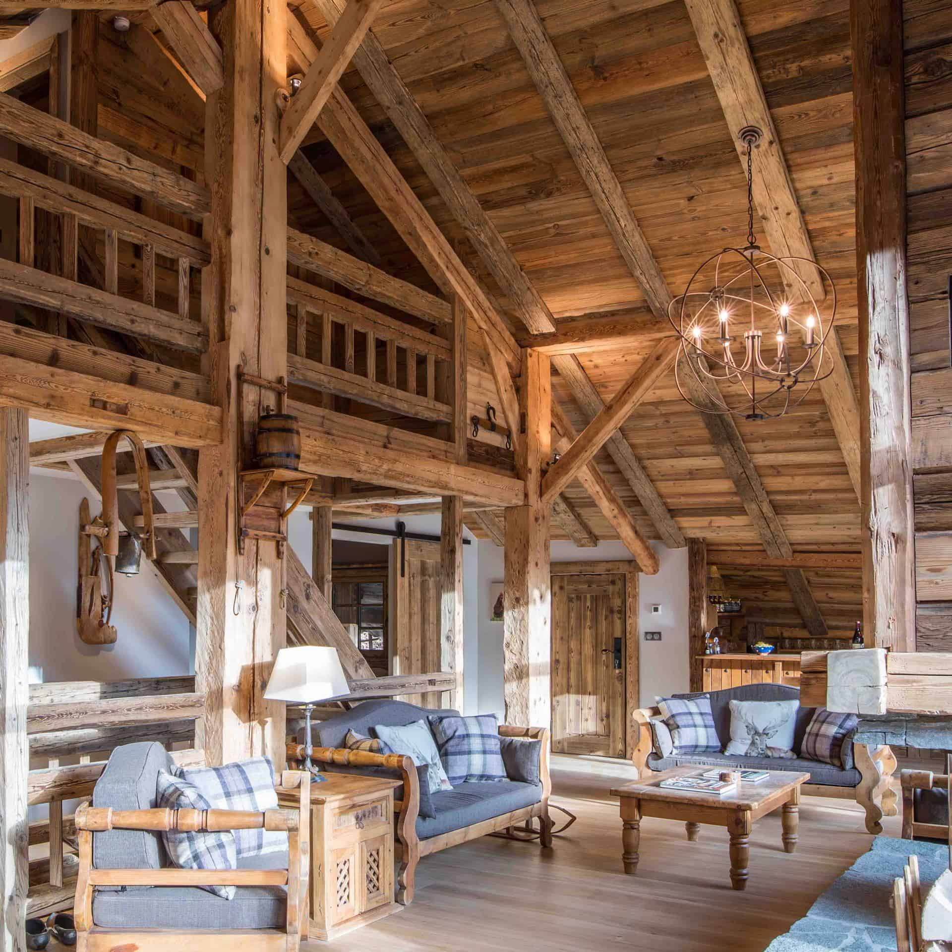 living room at Clarian Chalets luxury chalet