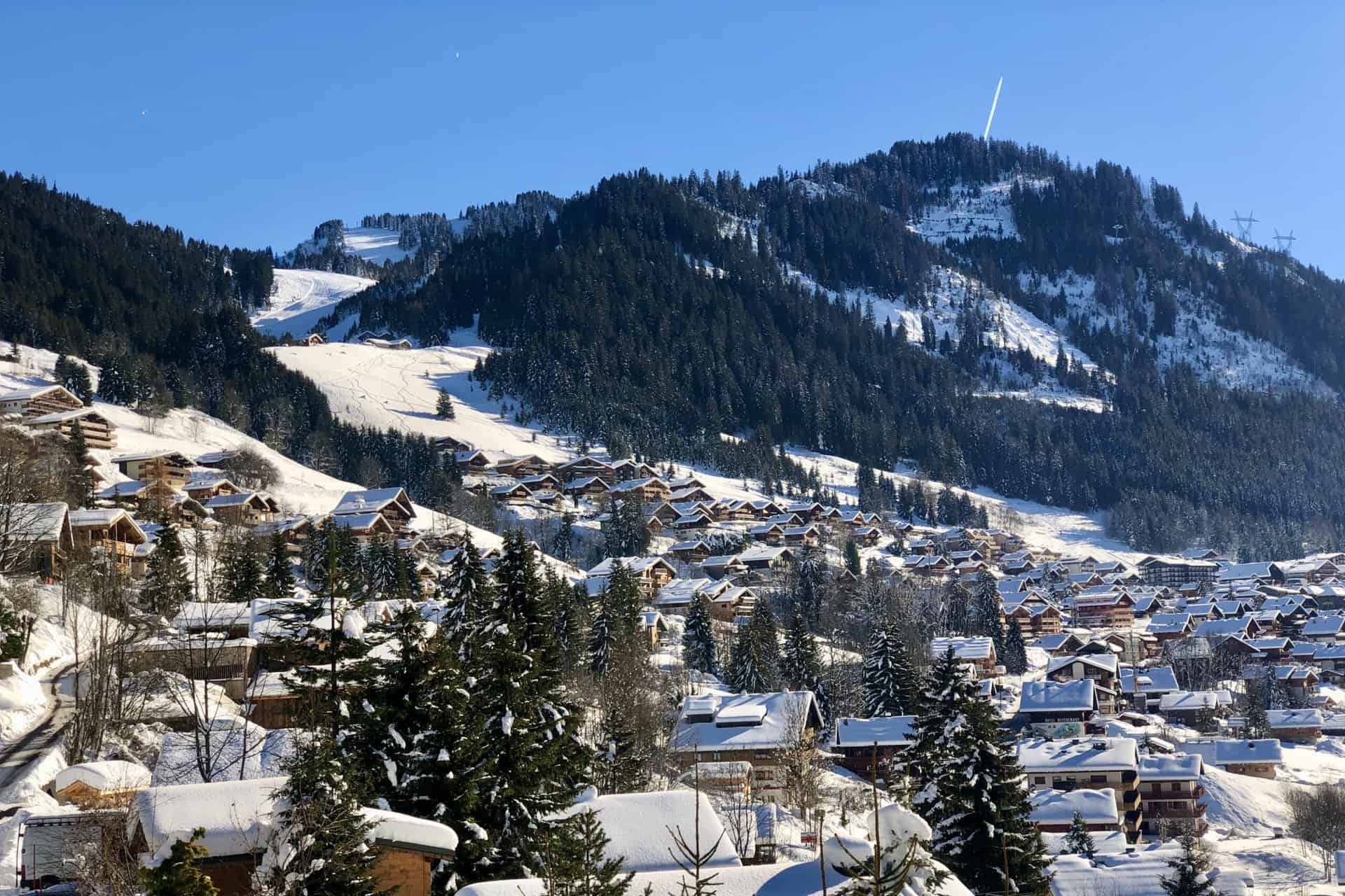 View over Châtel from the balcony