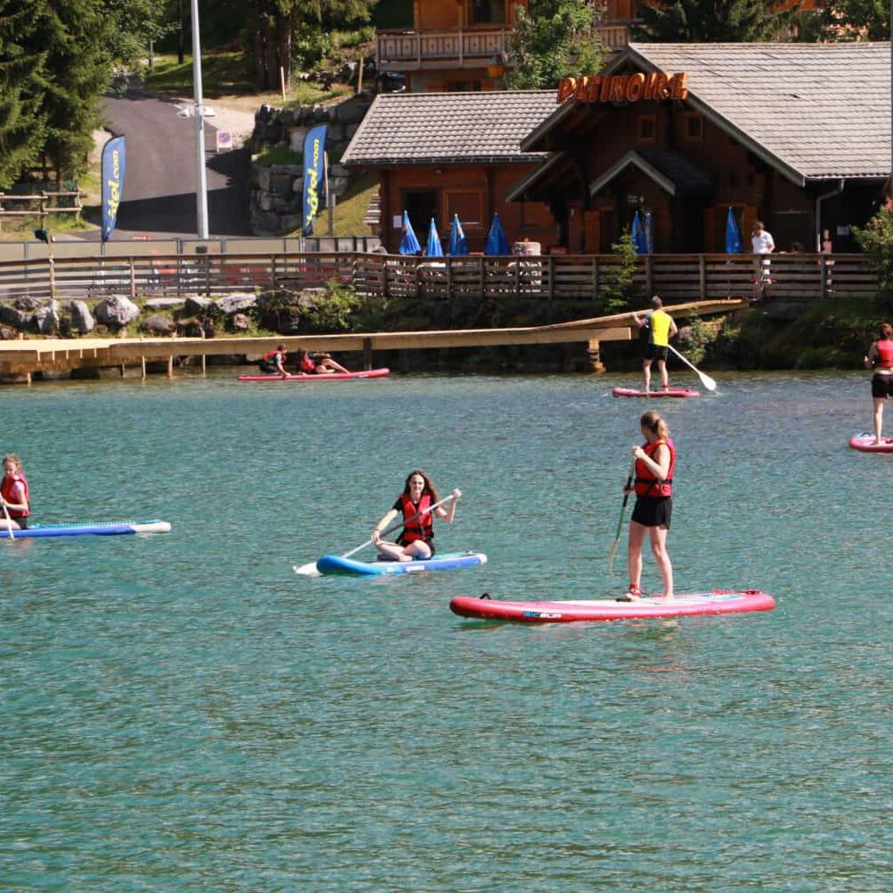 stand up paddle boarding at Lac Vonnes