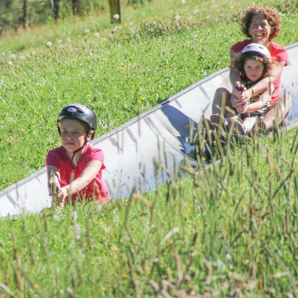 summer activities in the alps - the bob luge at Pre la Joux, Châtel
