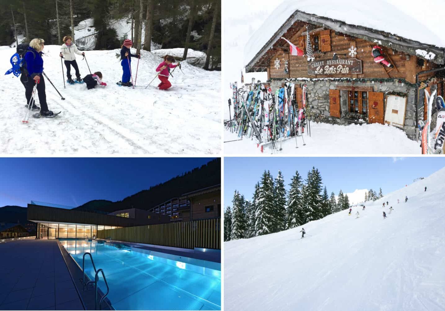 snow shoes, restaurant, swimming pool, ski slope, piste