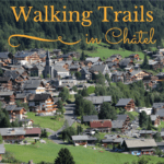 Walking trails in Châtel - a view over the village