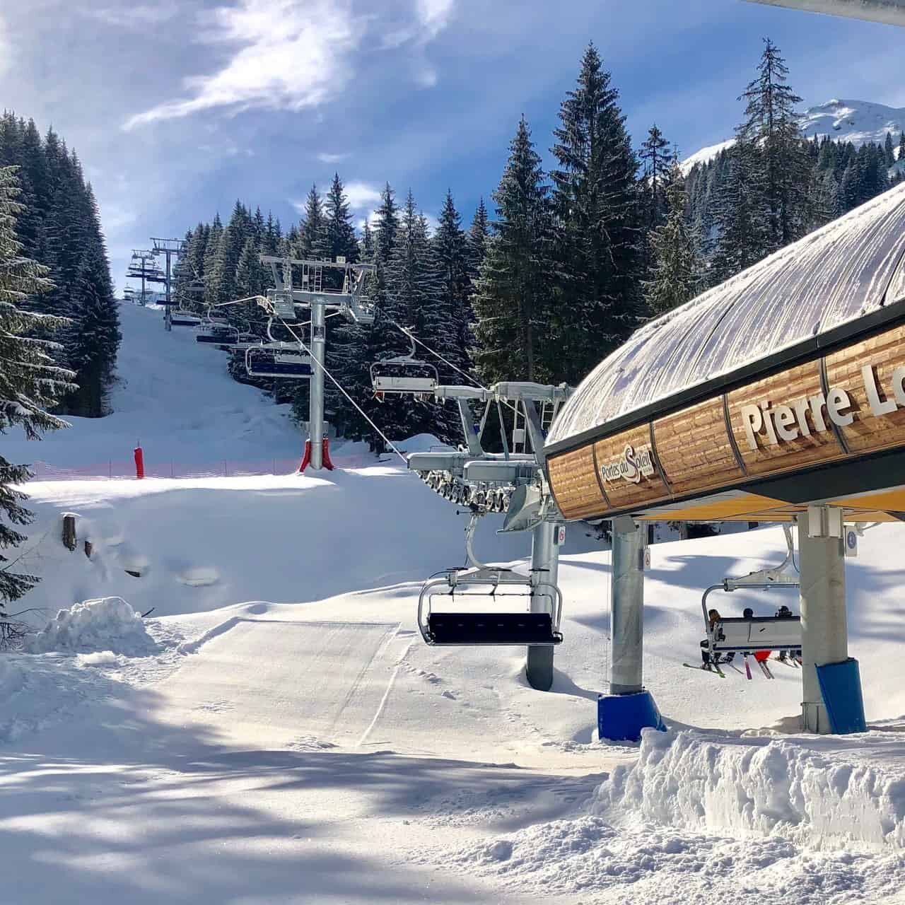 The Pre-la-Joux ski lift in Chatel